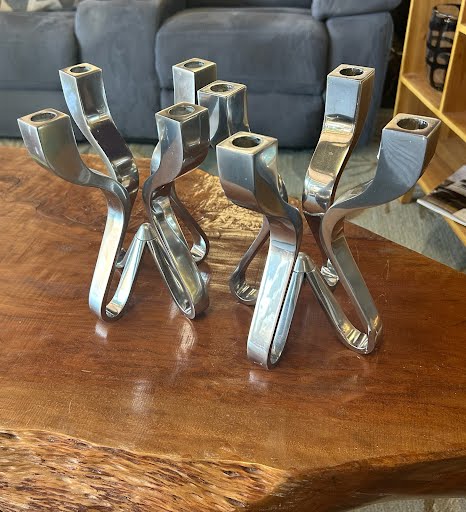 SET OF 2- Umbra Chrome Candleabra