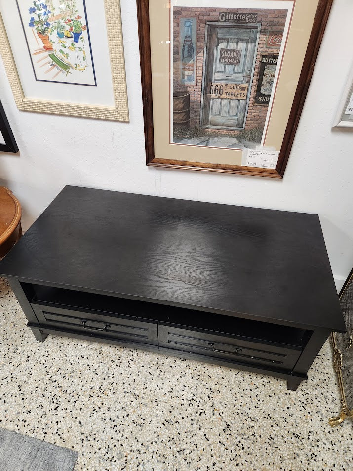 Black Two Drawer Coffee Table