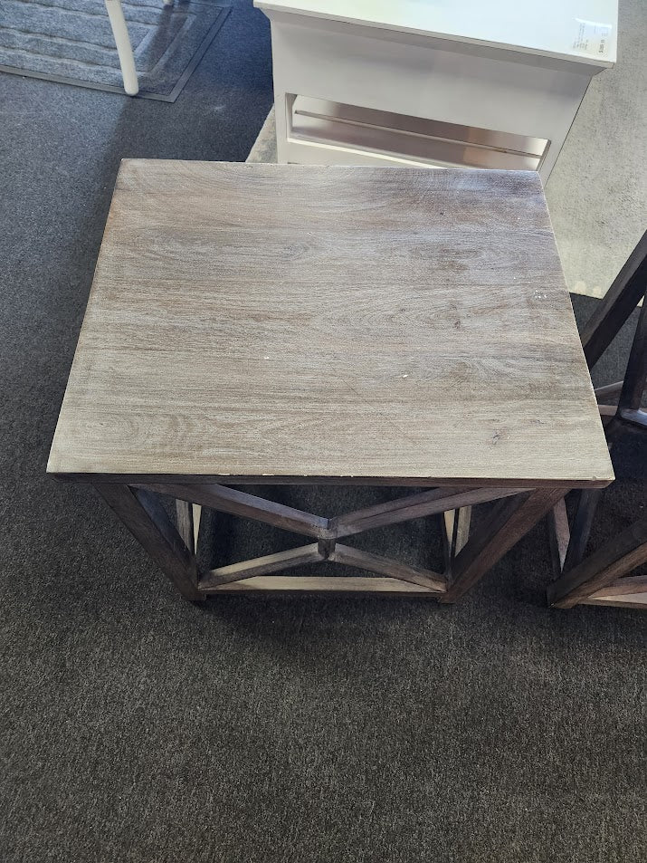 Grey Wash Farmhouse Style End Tables