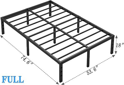 18 Inch Platform Metal Bed Frame FULL