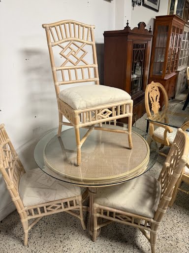 Faux Rattan Dining Set