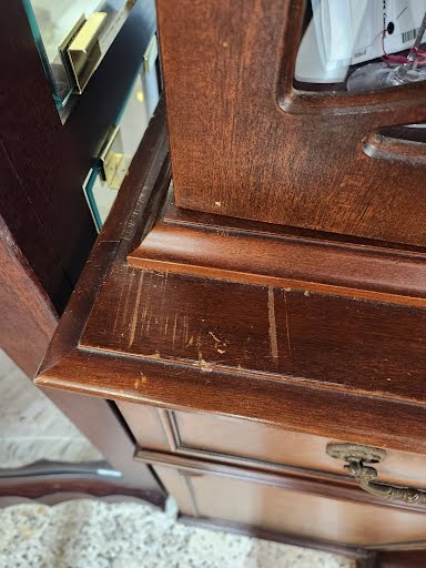 Georgian Style Bubble Glass China Cabinet