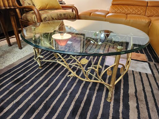 40" Round Glass Top Coffee Table