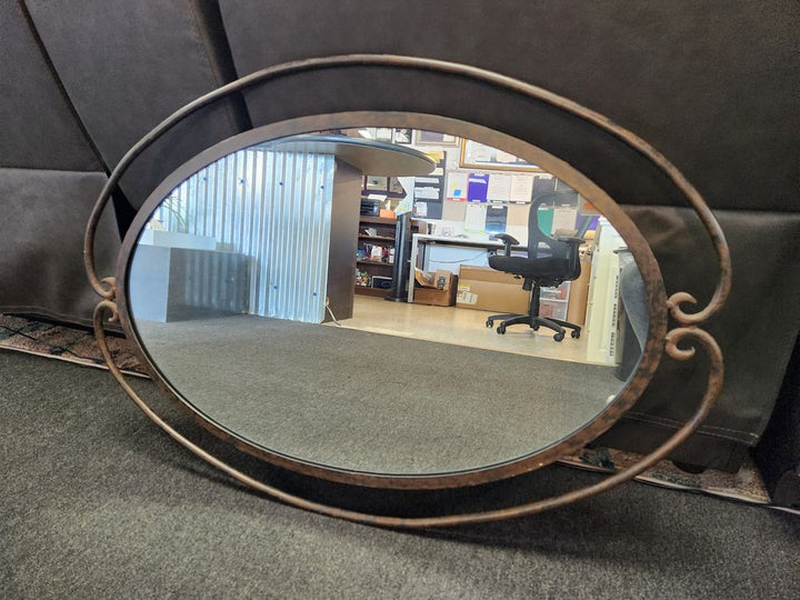 Scrolled Iron Mirror