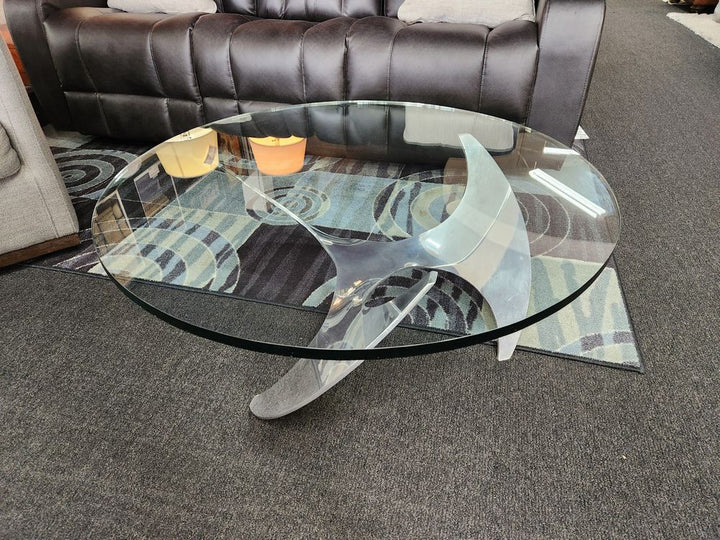 Round glass top Coffee Table