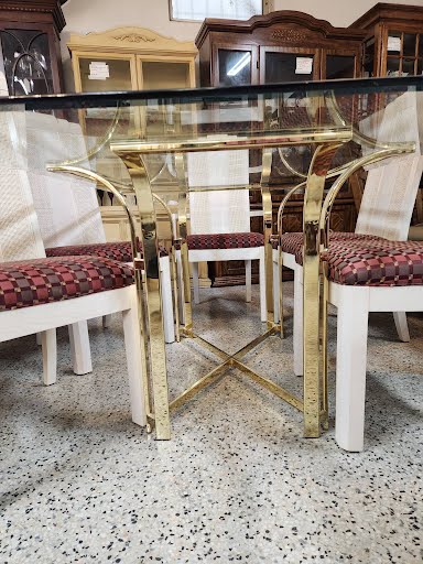 Beveled Glass Top Dining Set