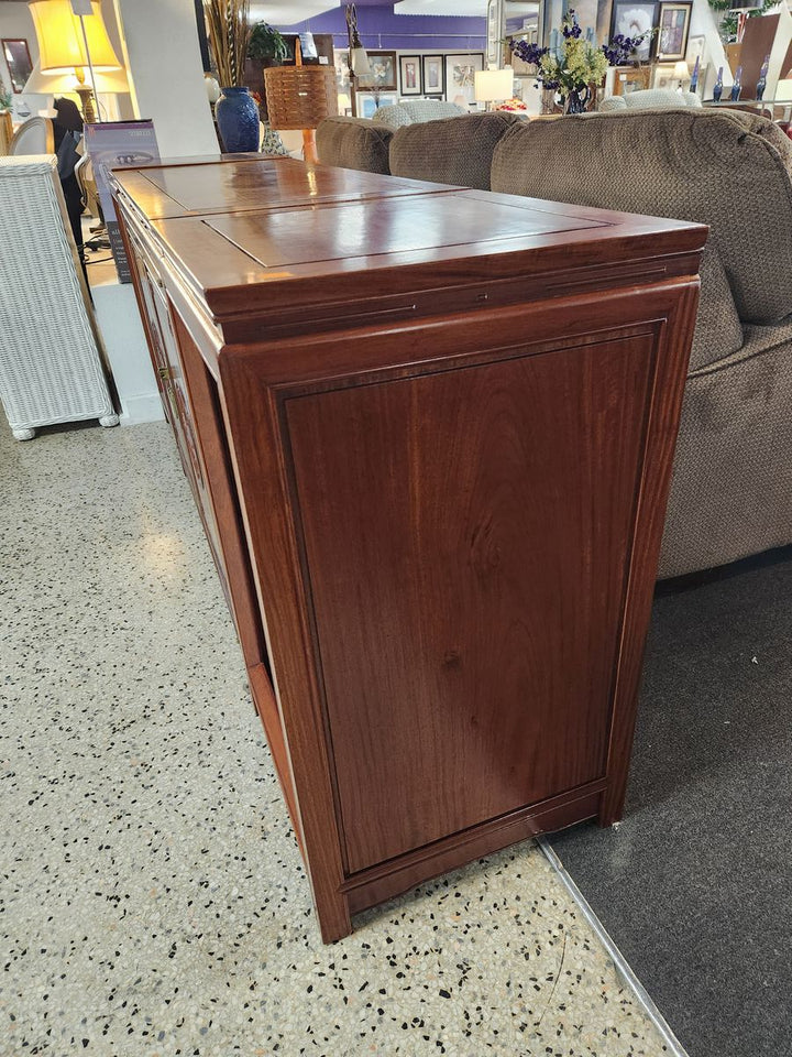 1960's George Zee Rosewood Oriental style stereo Cabinet