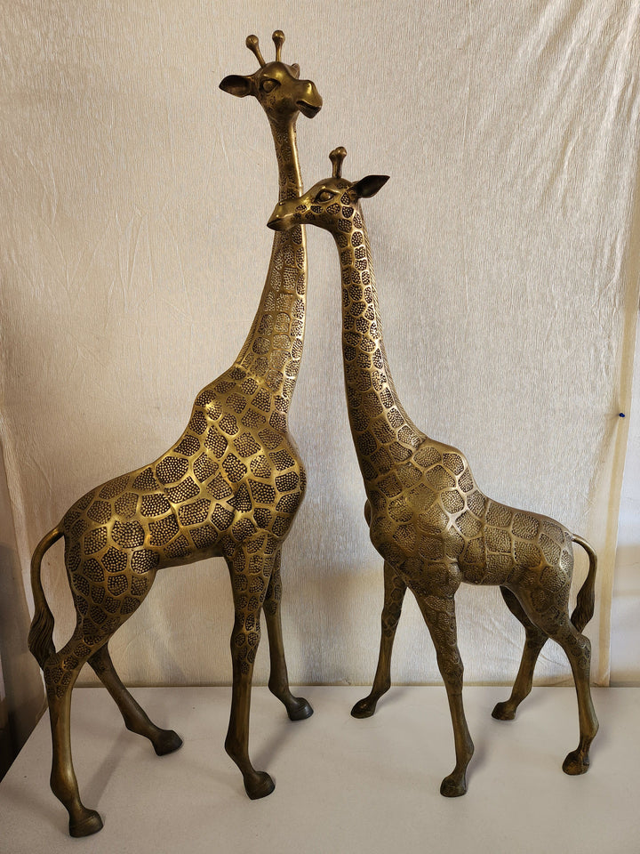 Large Brass Giraffe Statues Home Item
