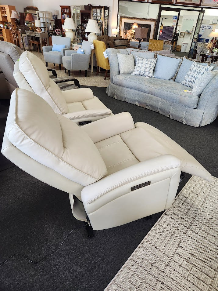 Cream Power Recliner Chair