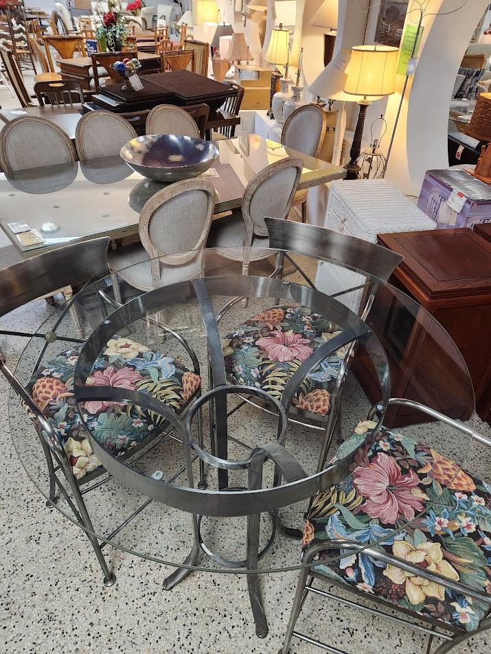 Round Glass Top Dining Table
