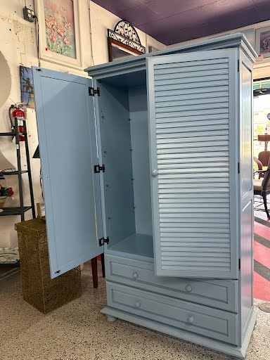 Palm Springs Wicker Armoire