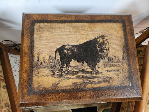 Hand Painted Wood End Table