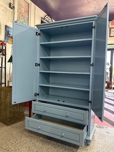 Palm Springs Wicker Armoire