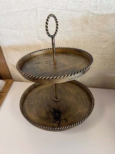 Two Tier Metal Serving Tray