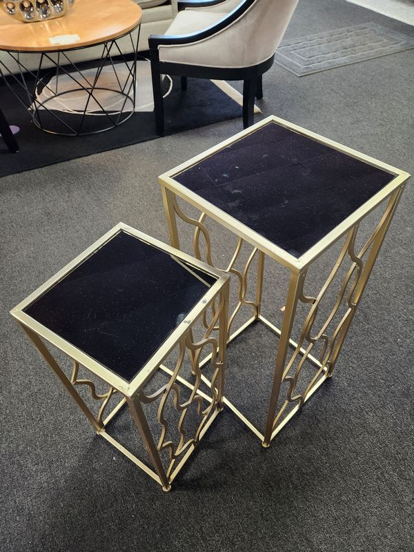 Gold Metal Nesting Table