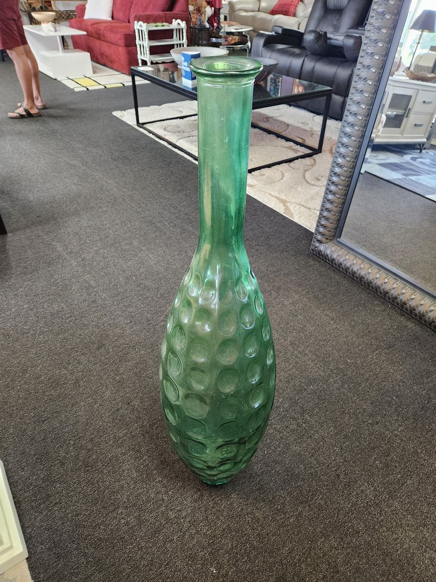 Green Bottle Neck Vase