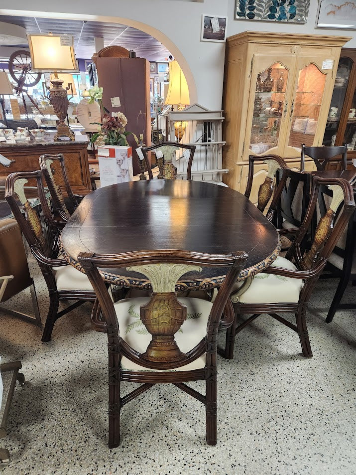Maitland Smith Dark Wood Dining Set