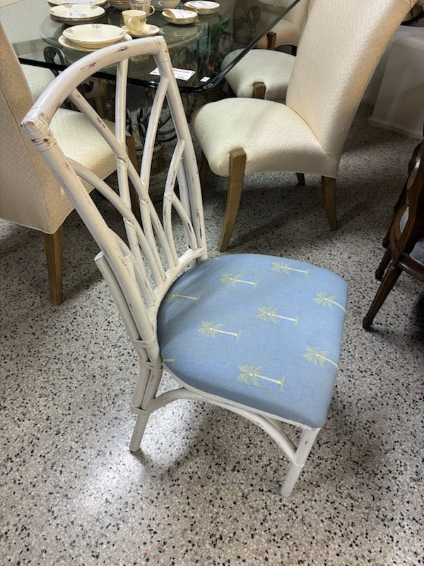 White Rattan Dining Set
