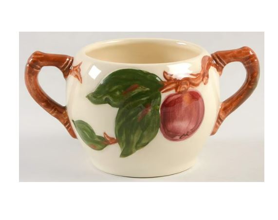 2 Piece sugar bowl no lid with creamer