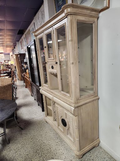 CINDY CRAWFORD "Key West" Collection Light Wood China Cabinet