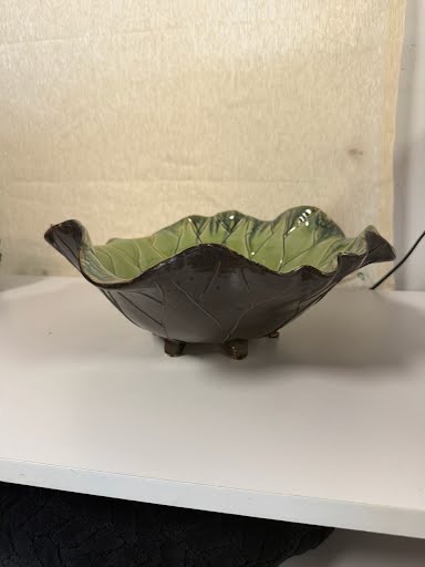 Free Form Hand Painted Green Drip Glaze Plates wall art