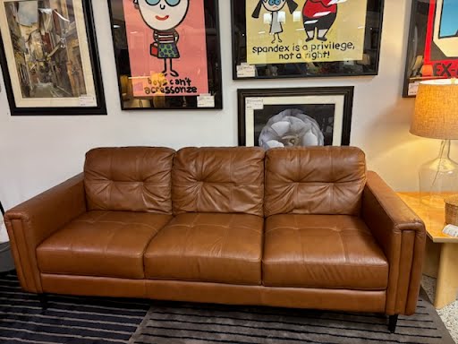 Brown Leather Sofa