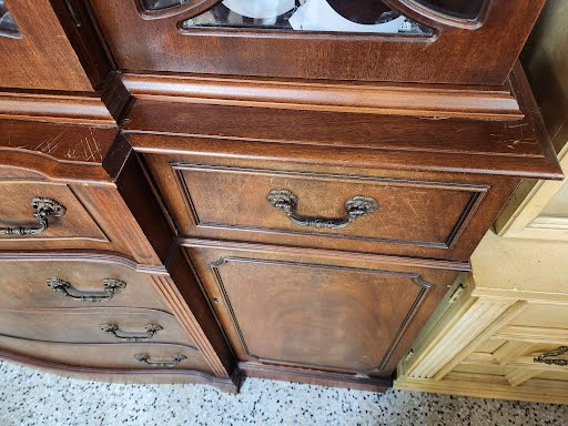 Georgian Style Bubble Glass China Cabinet