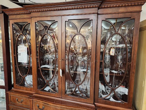 Georgian Style Bubble Glass China Cabinet