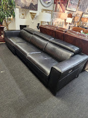 Black Leather Love Seat