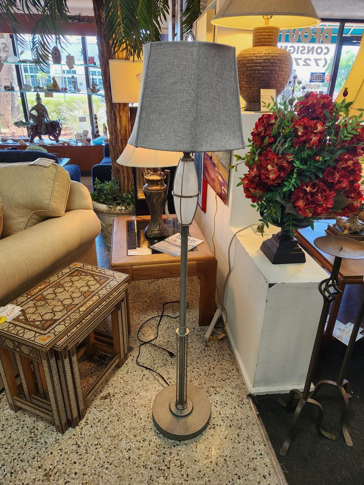 Gray Metal Floor Lamp