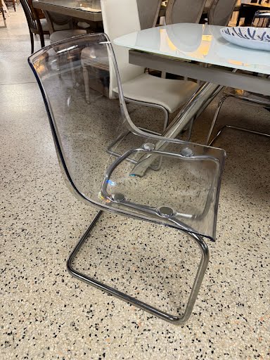 SET OF 2- Clear IKEA Chairs Armless