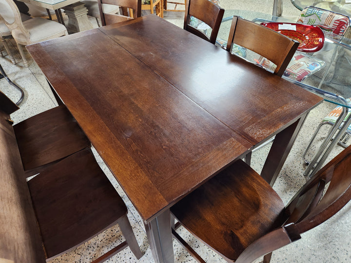 Brn Wood Dining Set