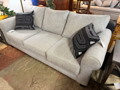 Grey Rolled Armed Sofa