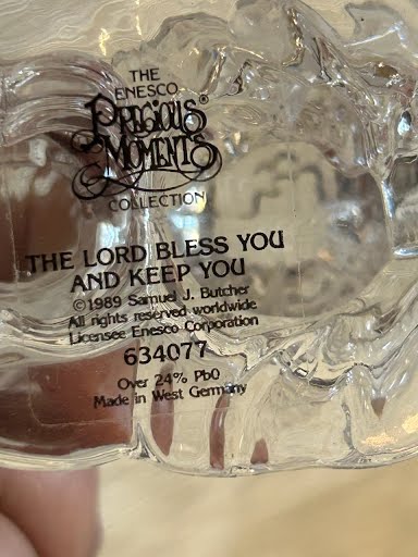 Precious Moments crystal figurine "The Lord Bless You & Keep You"