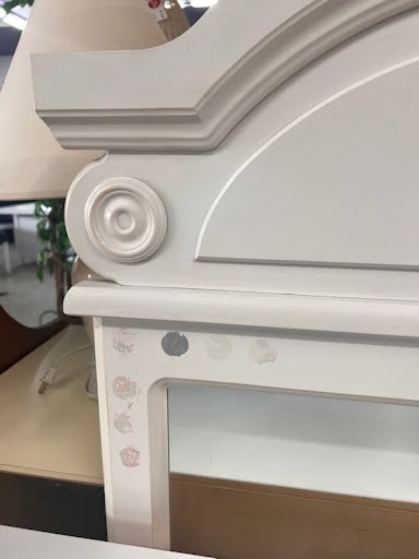 52" White Dresser with Mirror