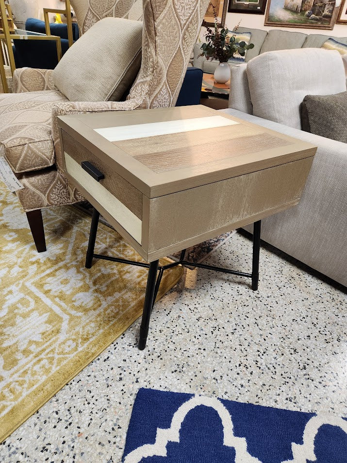 Light Wood Rooms to Go End Table