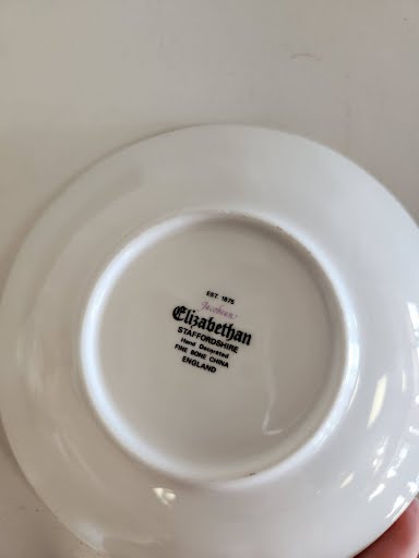 China Saucer Jacobean Elizabethan England Staffordshire