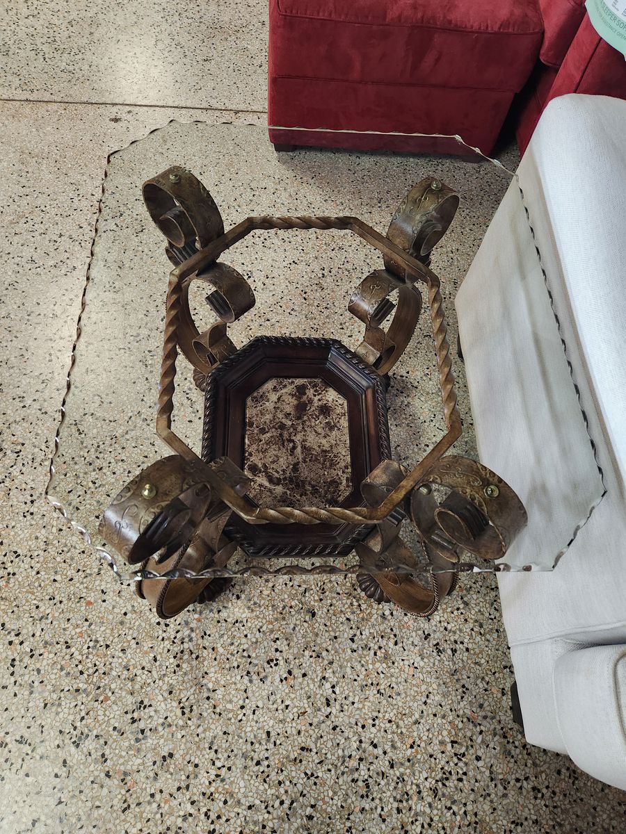 Golden Bronze Metal End Tables
