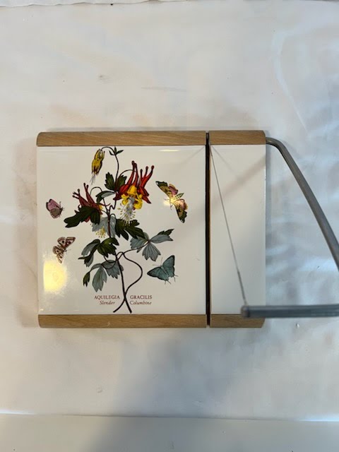 Botanical Garden Wood/Tile Cheese Cutting Board