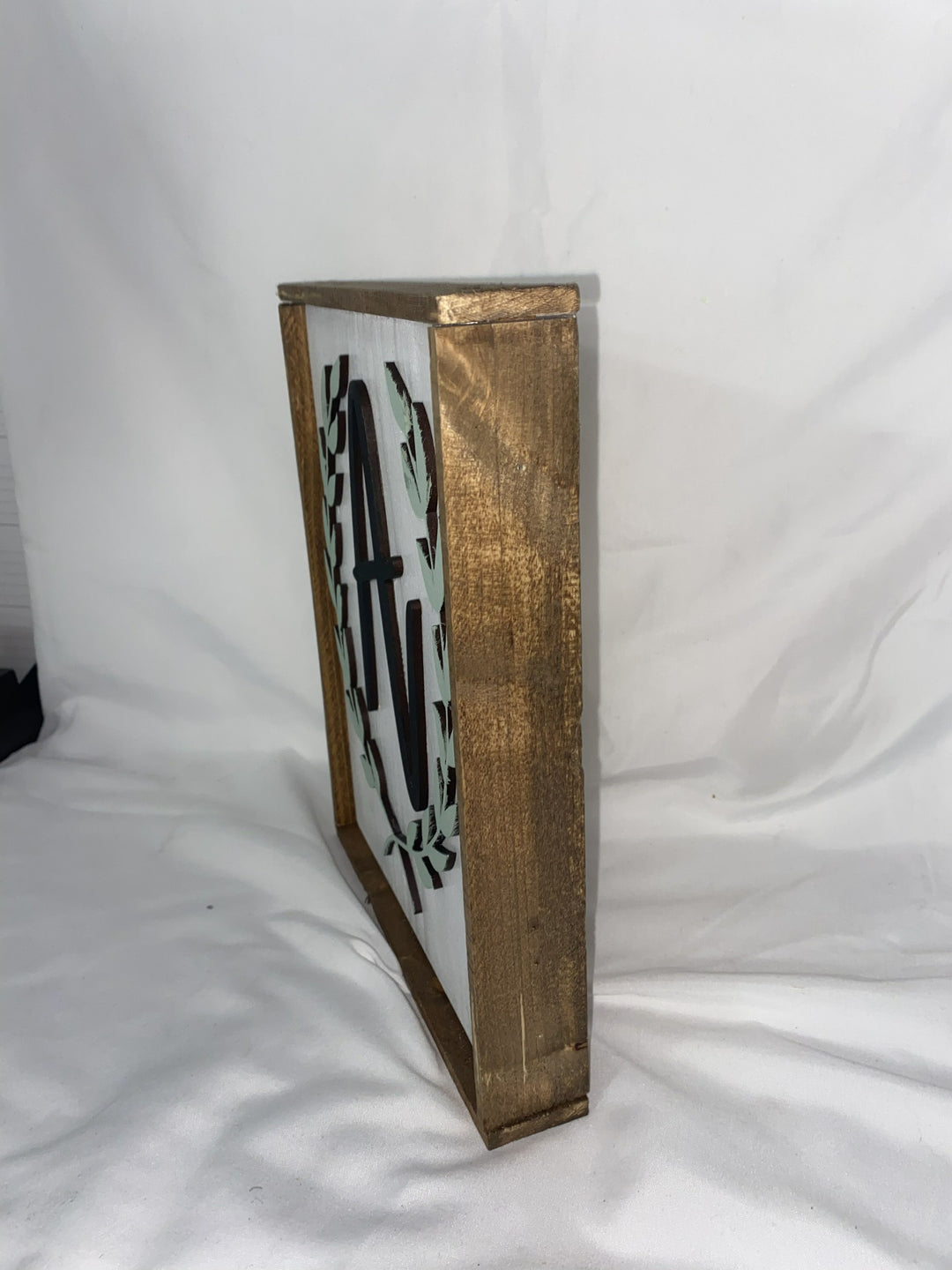 Letter "A" Wood Decor Framed