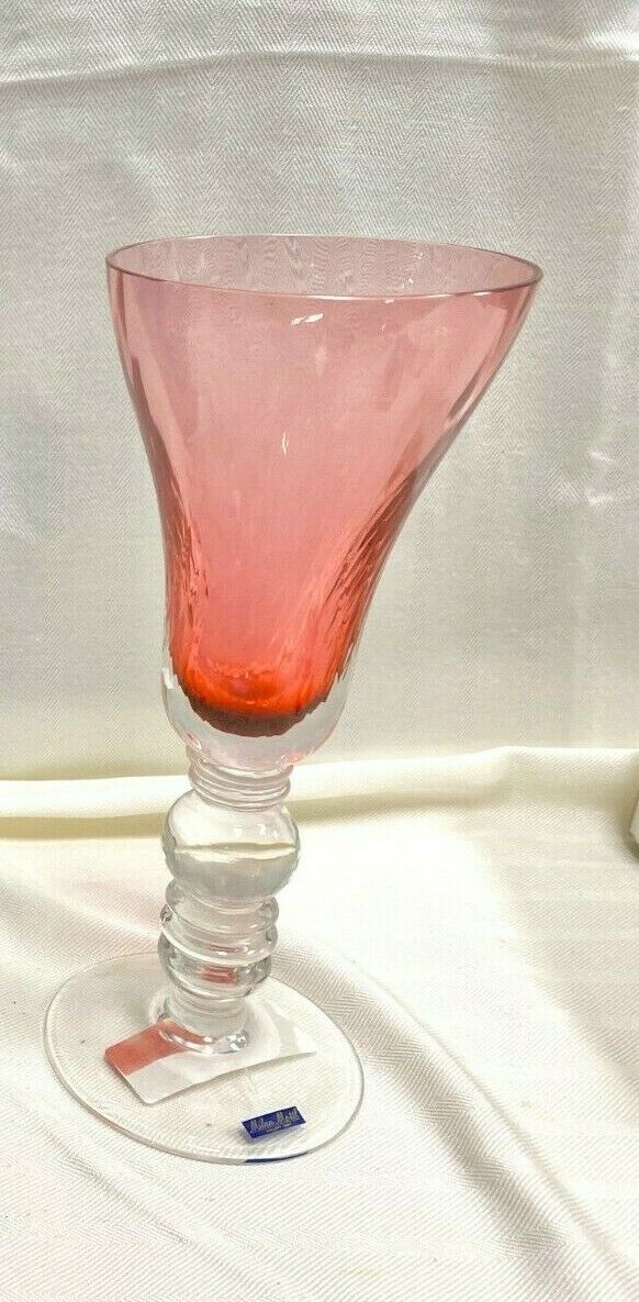 Signed Opus "Milan Mattl" Deco II Red Oversize Goblet