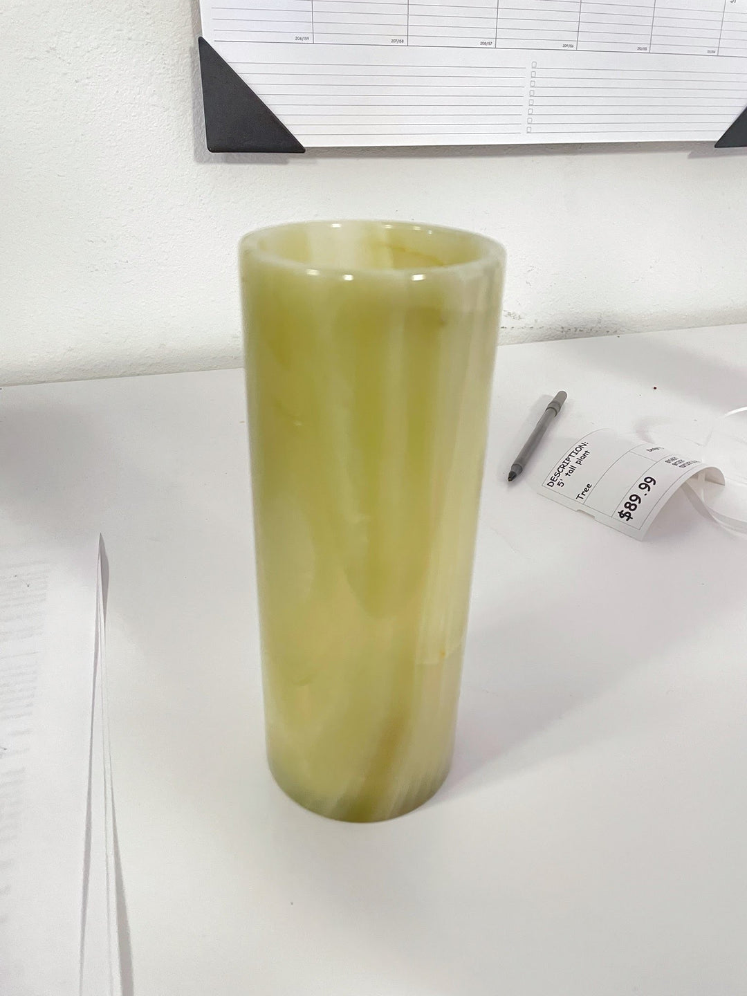 Onyx stone candle holder