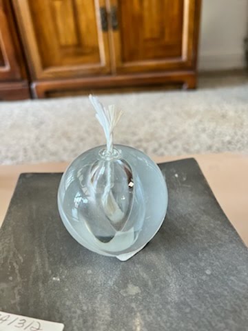 Glass paper weight decor