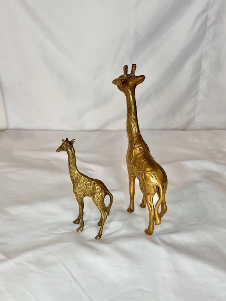 SET OF 2 - Brass Giraffes