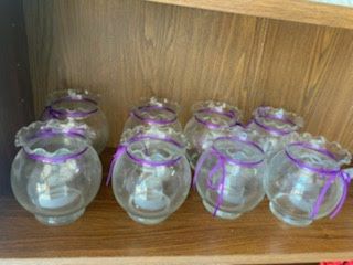 Clear Vase w/ Sea Shells