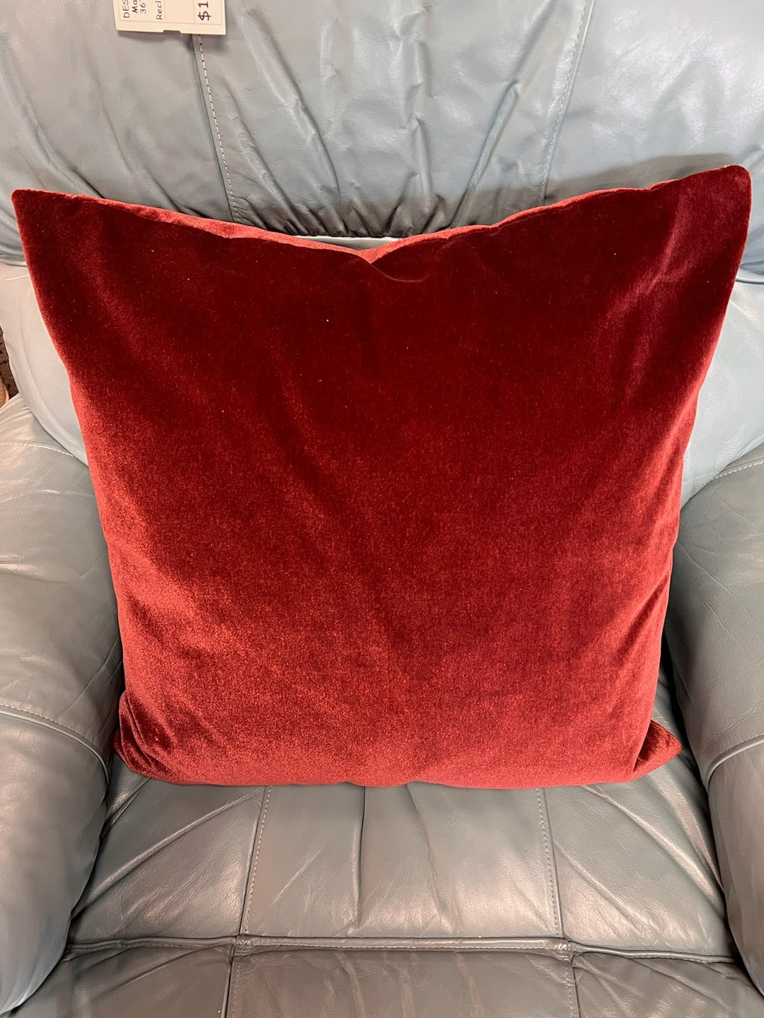Velvet burgundy throw pillow