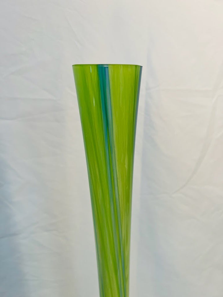 29" Slim Tall Green Vase