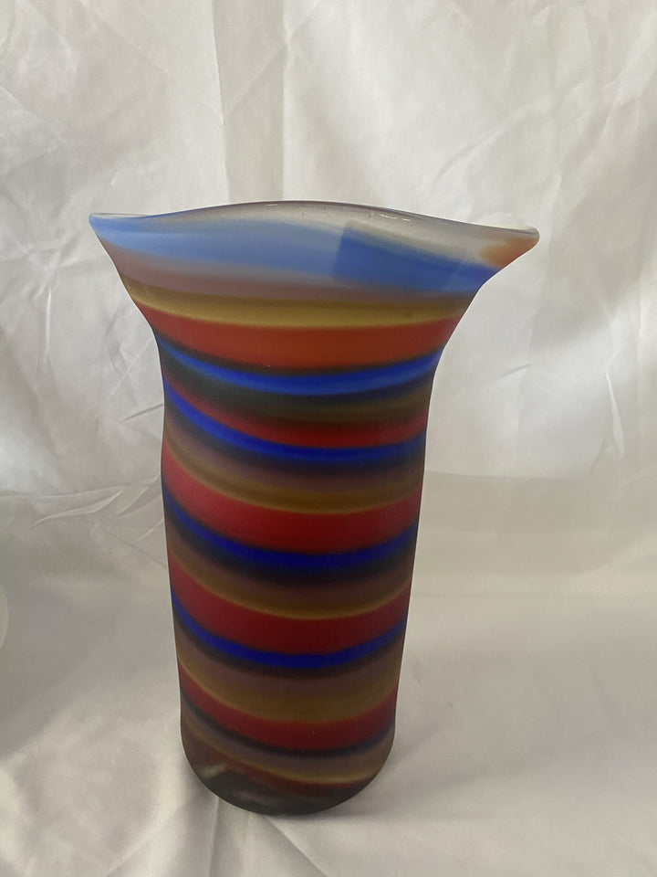 Multi-Color Swirl Vase
