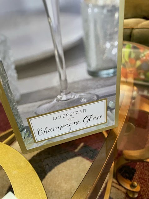 Laura Ashley Oversized Champaign Glass Decor