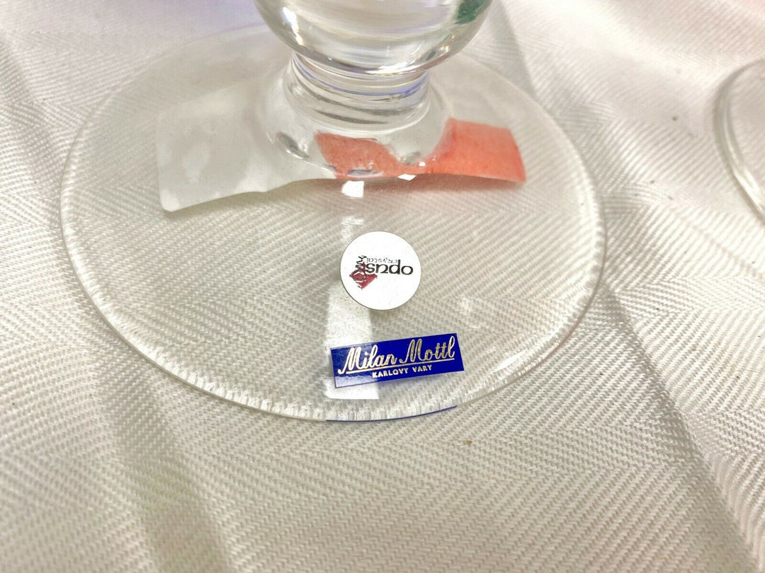 Signed Opus "Milan Mattl" Deco II Blue Oversize Goblet